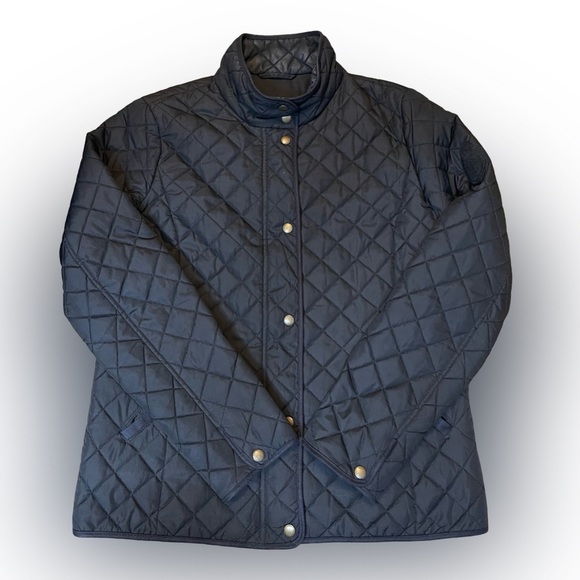 Lauren Ralph Lauren black quilted puffy equestrian themed lined size S jacket - Picture 1 of 15